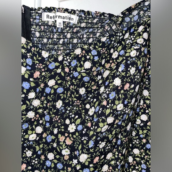 New! Reformation Mochi Long Sleeve Floral Mini Dress in Esprit 🪻🪻size 10 - Picture 11 of 16